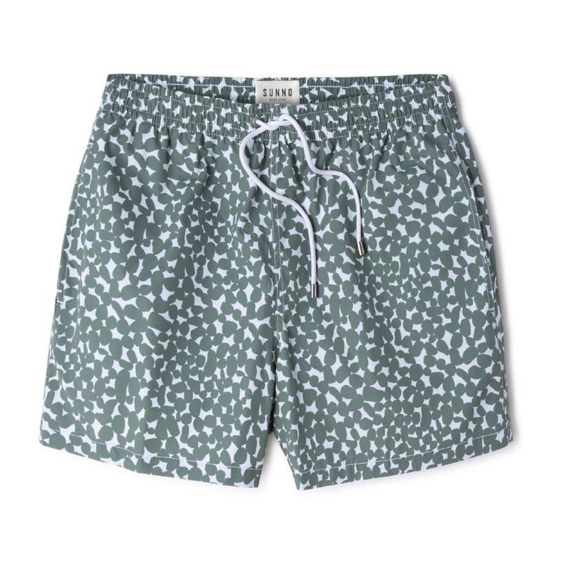 Sunno green printed swim short