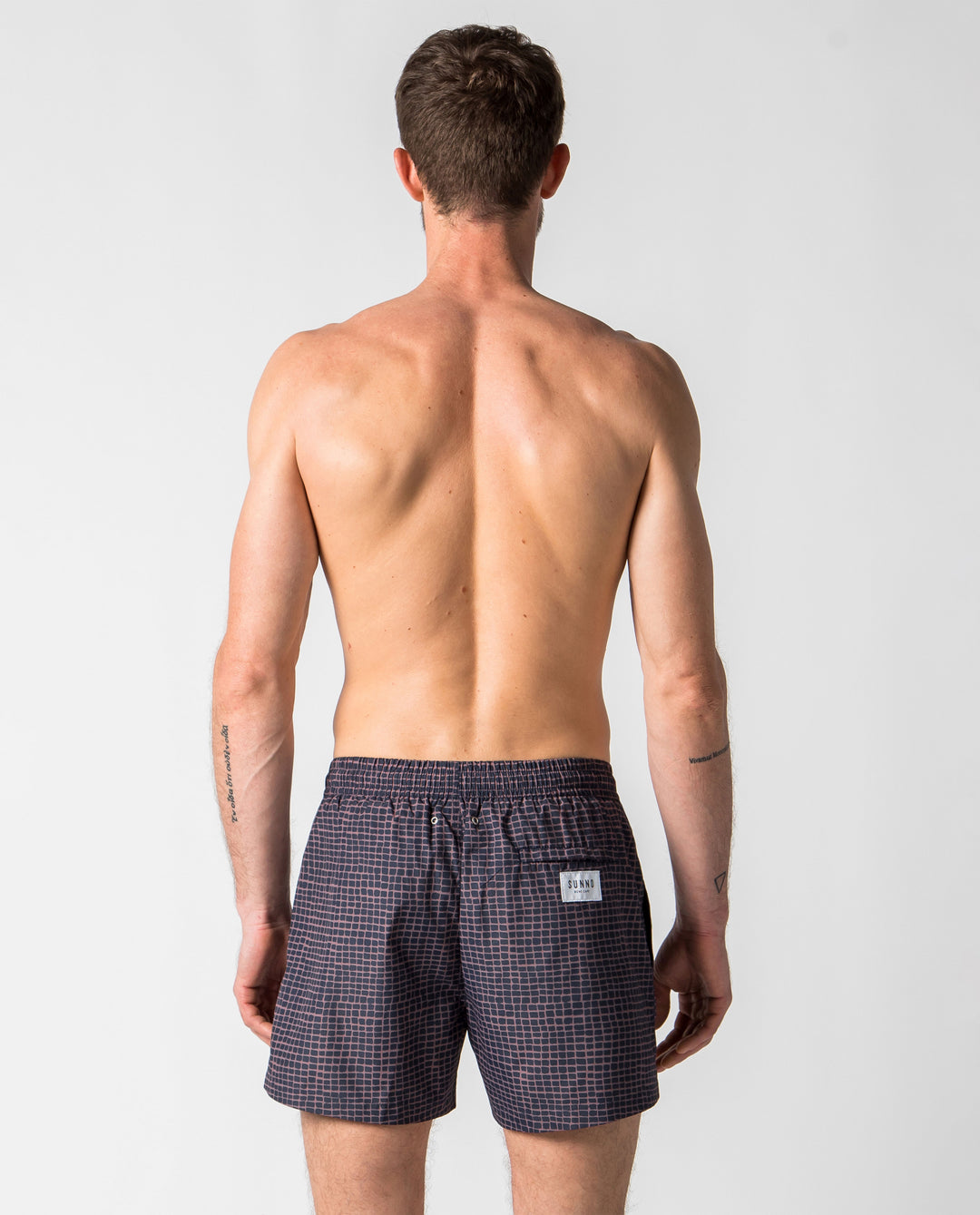 ♻ Navy/Brown Grid